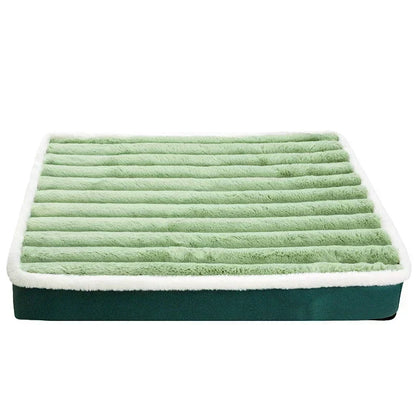 Plush Pet Bed with Removable Washable Cover – Memory Foam Mat for Dogs & Cats