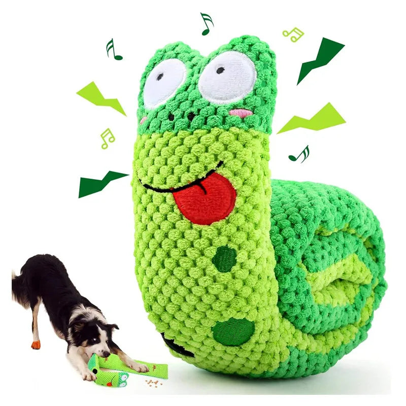 Plush Squeaky Puzzle Feeder Dog Toy – Interactive Snack-Hiding Toy for Dogs & Puppies