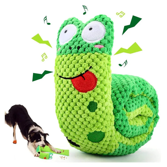 Plush Squeaky Puzzle Feeder Dog Toy – Interactive Snack-Hiding Toy for Dogs & Puppies