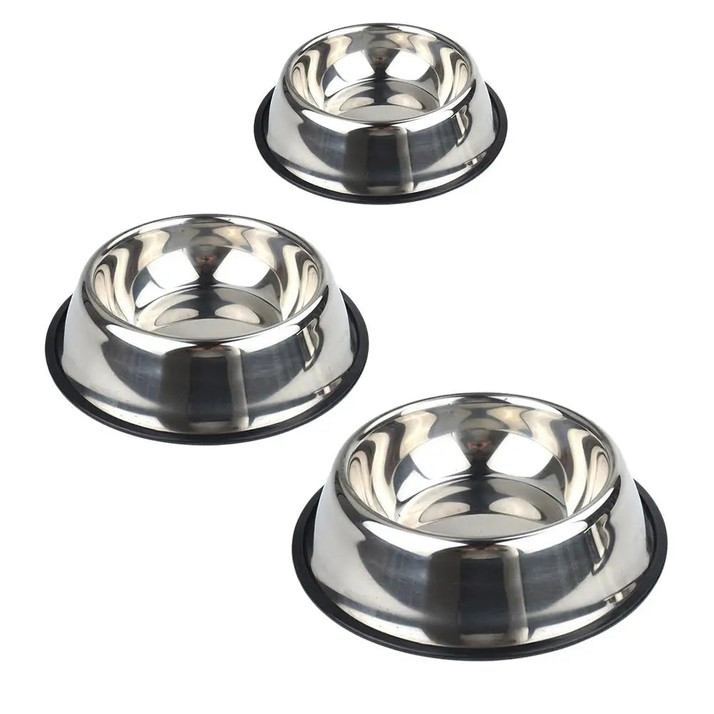 Stainless Steel Pet Bowl – Anti-Slip, Anti-Ant Food & Water Dish for Dogs & Cats