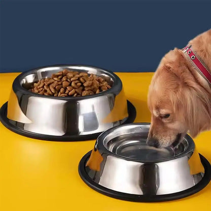 Stainless Steel Pet Bowl – Anti-Slip, Anti-Ant Food & Water Dish for Dogs & Cats