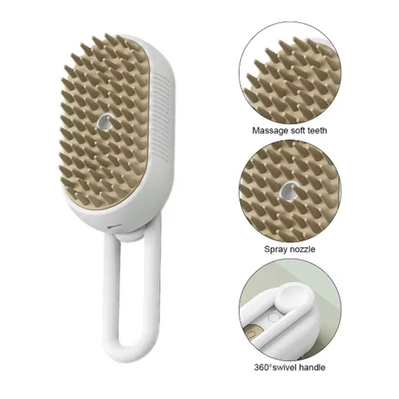 Dog & Cat Steam Spray Grooming Brush