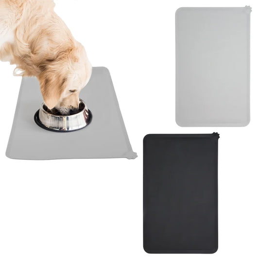 Silicone Anti-Spill Pet Feeding Mat – Non-Slip Food & Water Bowl Pad for Cats & Dogs