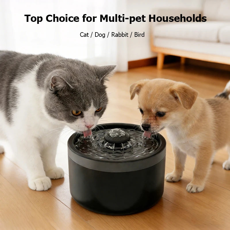1.8L Automatic Pet Water Fountain – Silent Filter Dispenser for Cats, Dogs & Rabbits