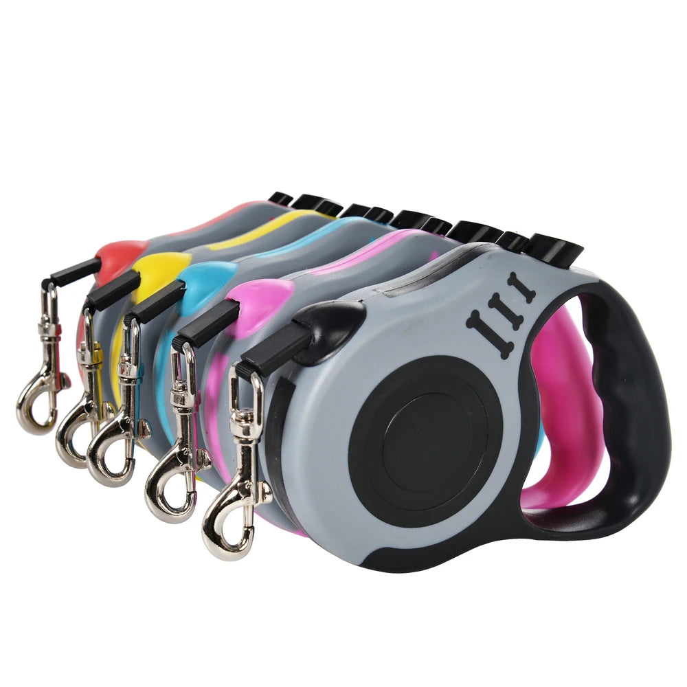 Retractable Dog & Cat Leash – 3m & 5m | Nylon Lead for Small Pets