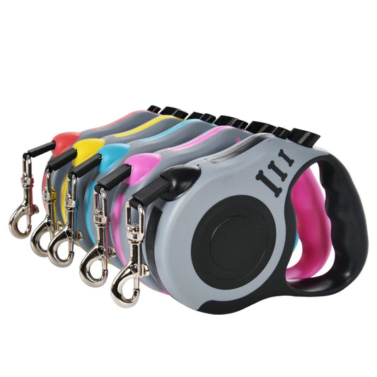 Retractable Dog & Cat Leash – 3m & 5m | Nylon Lead for Small Pets