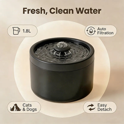 1.8L Automatic Pet Water Fountain – Silent Filter Dispenser for Cats, Dogs & Rabbits