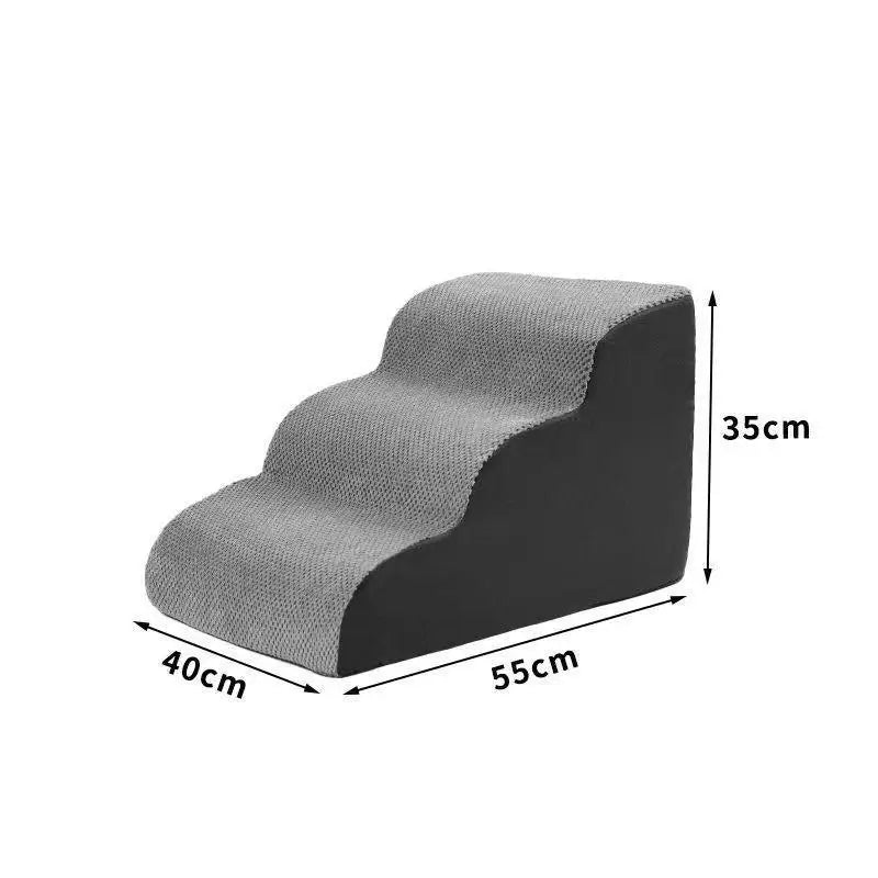 Non-Slip Pet Stairs – 2 & 3 Step Foam Steps for Dogs & Cats