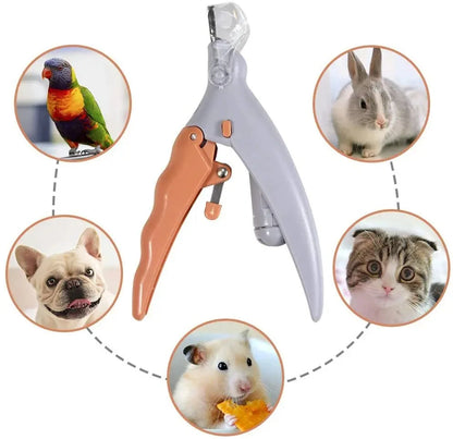 Pet Nail Scissors with LED Light – Half-Moon Blade for Cats & Dogs