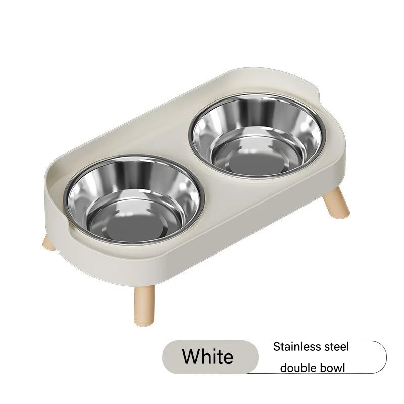 Stainless Steel Dog Bowl – 2-in-1 Food & Water, Anti-Tip Design