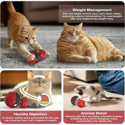 Interactive Cat Puzzle Feeder – Rotating Outlet Slow Feeder for Mental Stimulation