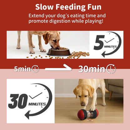 Interactive Dog Treat Puzzle Toy – Adjustable Slow Feeder Enrichment Ball for Puppies & Dogs