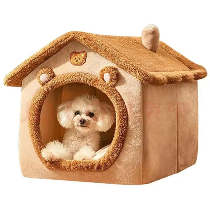 Indoor Pet Bed Tent House | Soft Warm Kennel for Dogs & Cats