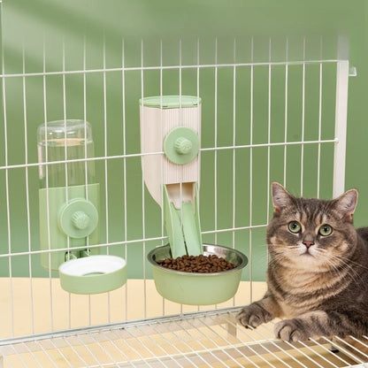 Removable Stainless Steel Hanging Pet Bowl – Cage Feeder for Dogs, Cats & Rabbits