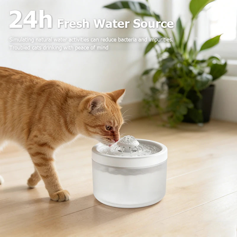 1.8L Automatic Pet Water Fountain – Silent Filter Dispenser for Cats, Dogs & Rabbits