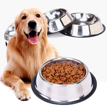 Stainless Steel Pet Bowl – Anti-Slip, Anti-Ant Food & Water Dish for Dogs & Cats