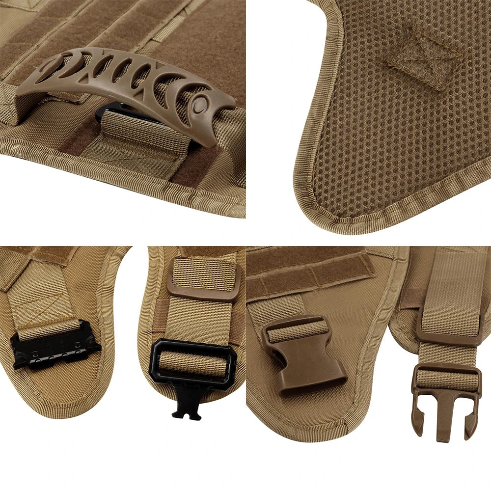Military-Grade Tactical Dog Harness — Training Vest for Large Breeds