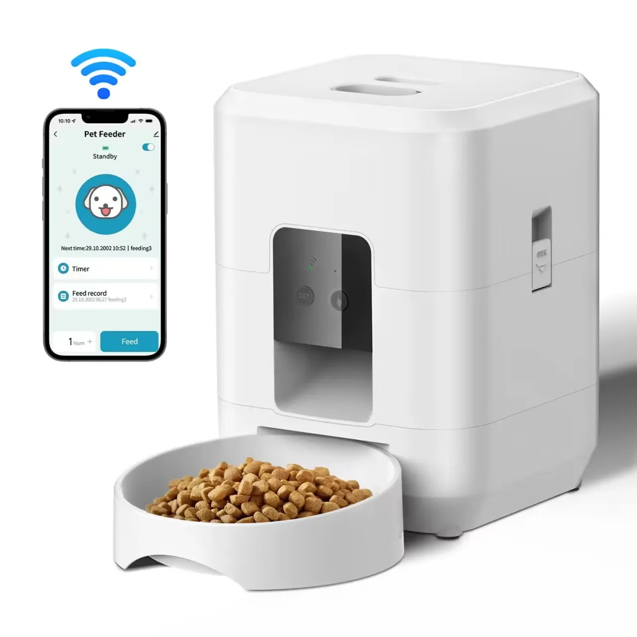 Smart Automatic Pet Feeder – Timed & Quantitative Food Dispenser for Cats & Dogs