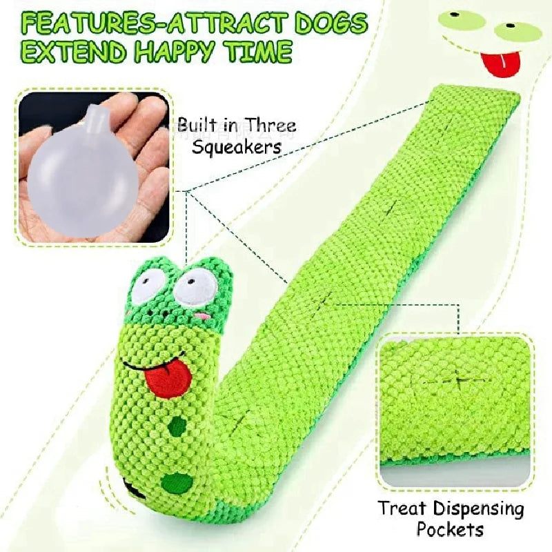 Plush Squeaky Puzzle Feeder Dog Toy – Interactive Snack-Hiding Toy for Dogs & Puppies