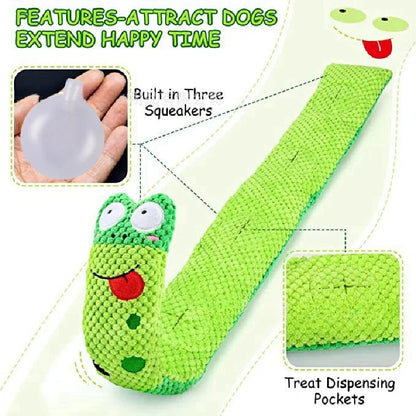 Plush Squeaky Puzzle Feeder Dog Toy – Interactive Snack-Hiding Toy for Dogs & Puppies