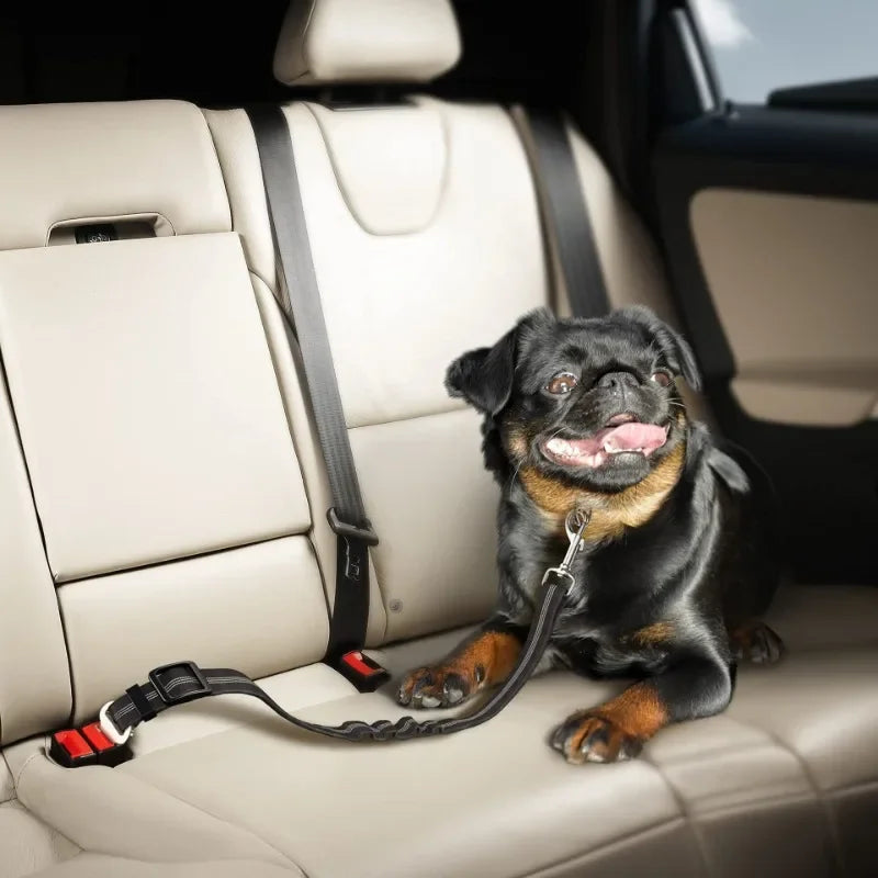 Reflective Dog Car Tether | Adjustable Safety Seat Belt Harness