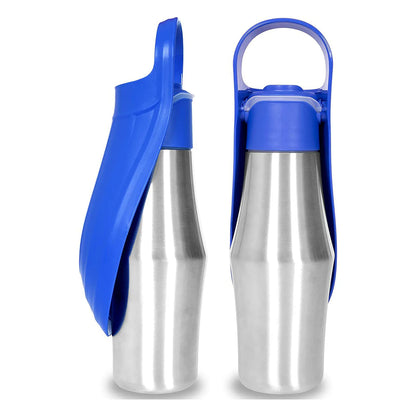 Portable Pet Water Bottle & Feeding Cup | 750ml Travel Set