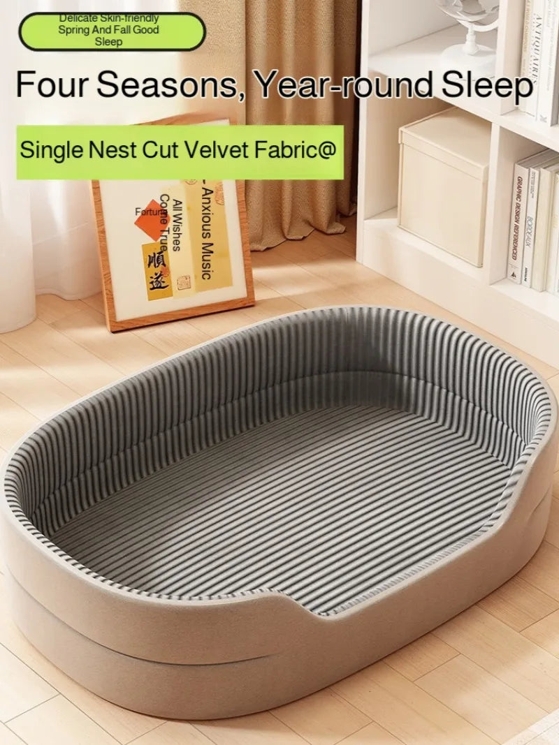 All-Season Dog Sofa Bed with Ice Silk Cooling Mat | Waterproof & Chew-Proof | S to XXL
