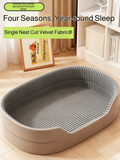 All-Season Dog Sofa Bed with Ice Silk Cooling Mat | Waterproof & Chew-Proof | S to XXL