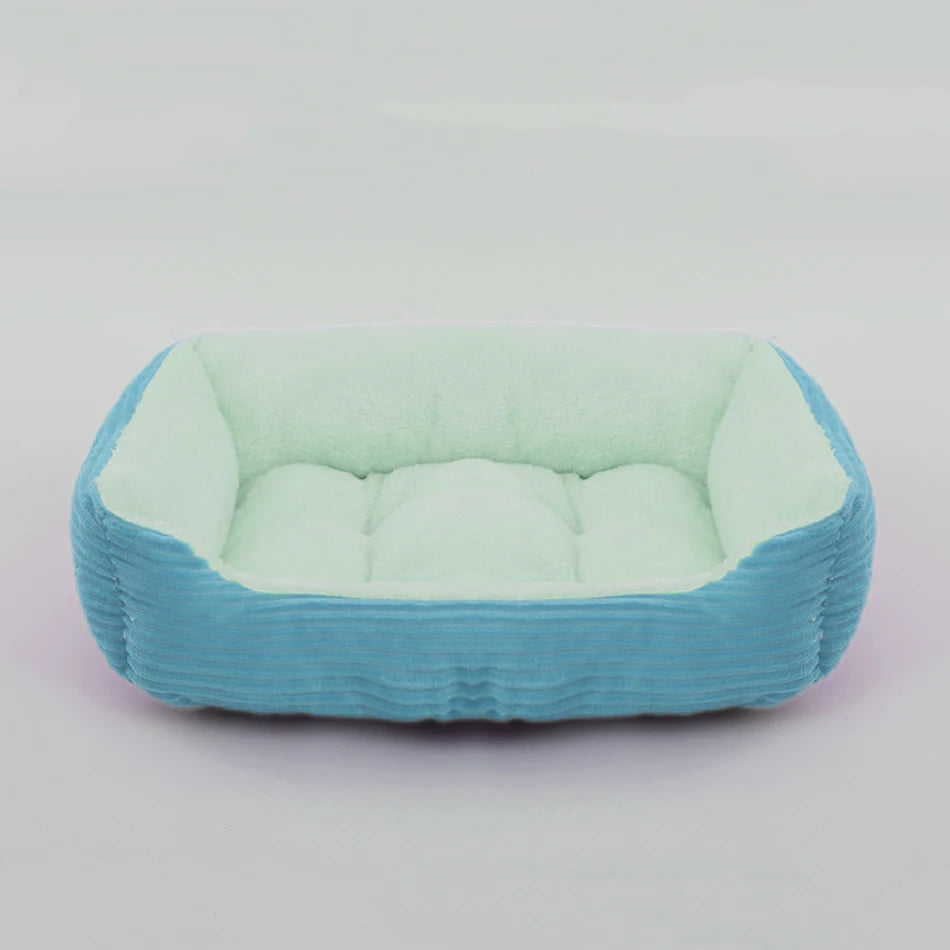 Square Plush Pet Sofa Bed – Kennel Cushion for Cats & Dogs