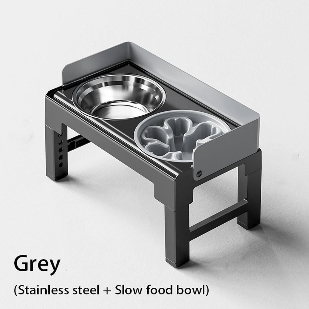 Elevated Adjustable Dog Bowl Stand – Double Stainless Steel Bowls for Small, Medium & Large Dogs