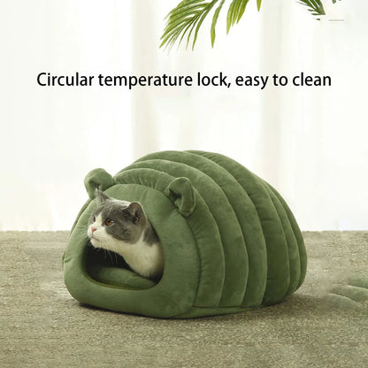 Washable Plush Pet Bed – Warm & Soft Sleeping Bed for Cats & Dogs
