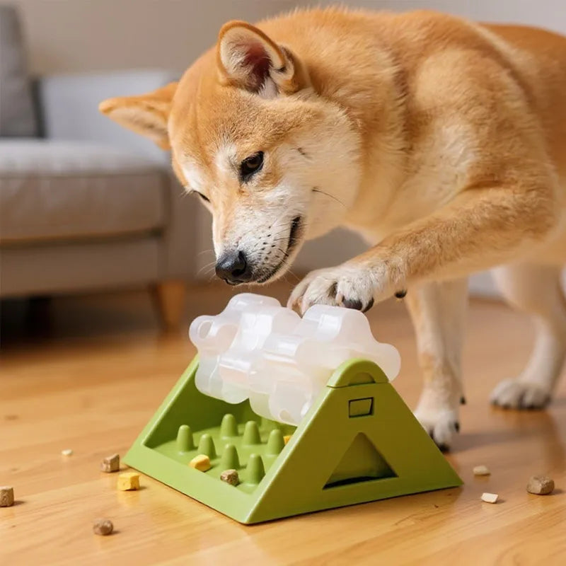 Interactive Dog Puzzle Feeder – Slow Feed Food Dispenser Toy with Leak-Proof Design