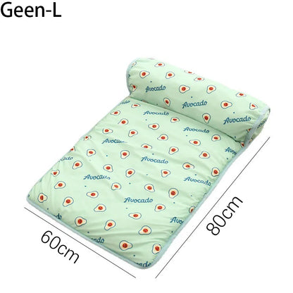 Pet Cooling Summer Mat | Breathable Ice Silk Cotton Pad for Dogs & Cats | S & L