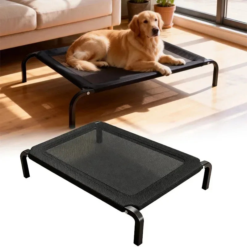 Foldable Elevated Dog Camp Bed with Canopy | All-Season Outdoor Bed for Small & Large Dogs