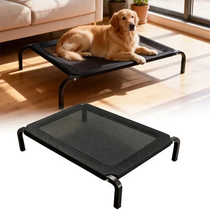 Foldable Elevated Dog Camp Bed with Canopy | All-Season Outdoor Bed for Small & Large Dogs