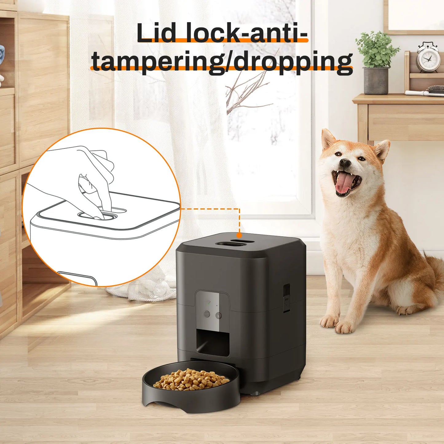 Smart Automatic Pet Feeder – Timed & Quantitative Food Dispenser for Cats & Dogs