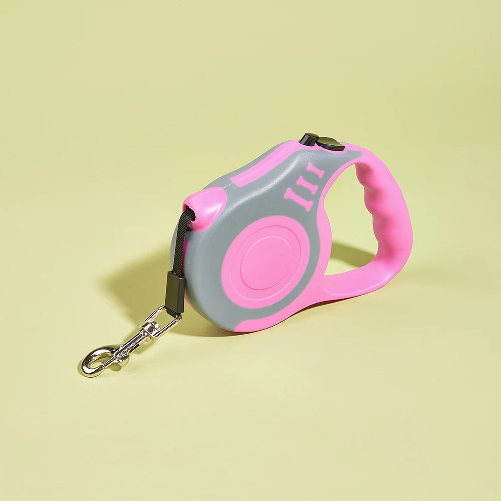 Retractable Dog & Cat Leash – 3m & 5m | Nylon Lead for Small Pets