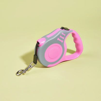 Retractable Dog & Cat Leash – 3m & 5m | Nylon Lead for Small Pets
