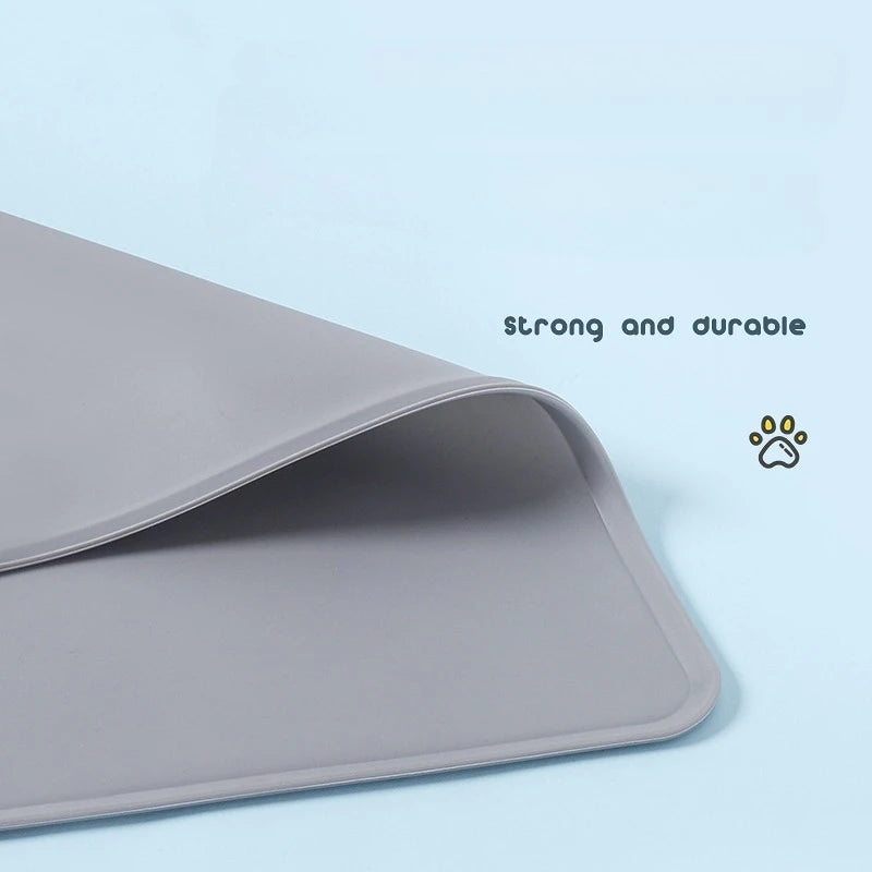 Waterproof Pet Feeding Mat – High Raised Edges Silicone Food Mat for Dogs & Cats
