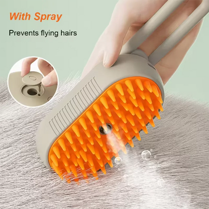 Dog & Cat Steam Spray Grooming Brush