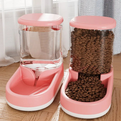 Automatic Pet Water Fountain & Feeder – Cordless Drinking Dispenser for Cats & Dogs